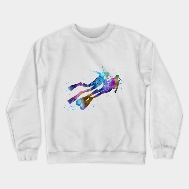 Scuba divers, scuba couple, scuba diver Crewneck Sweatshirt by RosaliArt